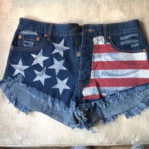 American flag shorts